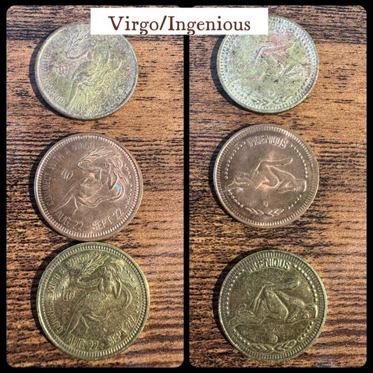 Dirty Coin Necklaces || Astrological Vintage Sex Coins Peep Show