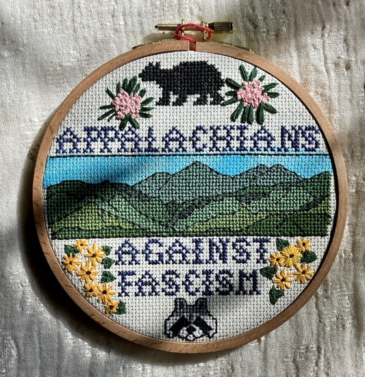 Appalachians Against Fascism Cross Stitch