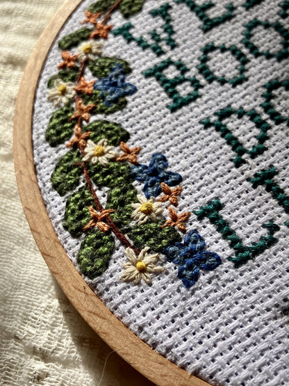 Wear Boots, Don't Lick 'Em Cross Stitch