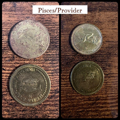 Dirty Coin Necklaces || Astrological Vintage Sex Coins Peep Show