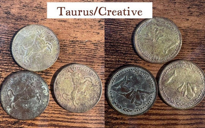 Dirty Coin Necklaces || Astrological Vintage Sex Coins Peep Show