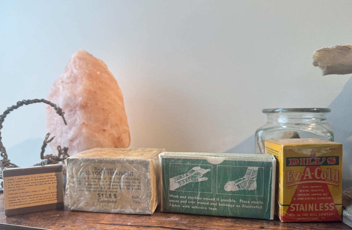 Vintage Medical Box Lot: Antique First Aid Packaging, Medical Oddities
