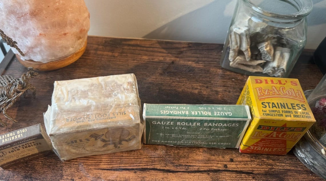 Vintage Medical Box Lot: Antique First Aid Packaging, Medical Oddities